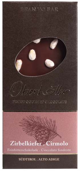 Feinbitterschokolade Zirbelnuss - 50g - Oberhöller