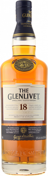 Whisky Single Malt 18Y The Glenlivet - 0.7l - Destillate Purnamh
