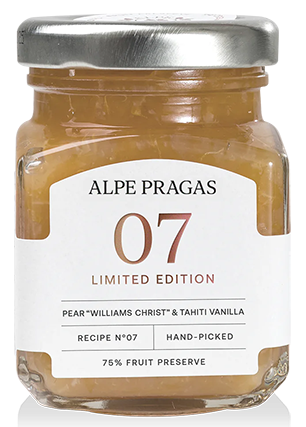 Composta di frutta pera "Williams Christ" e vaniglia di Tahiti "limited edition" - 220g - Alpe Pragas