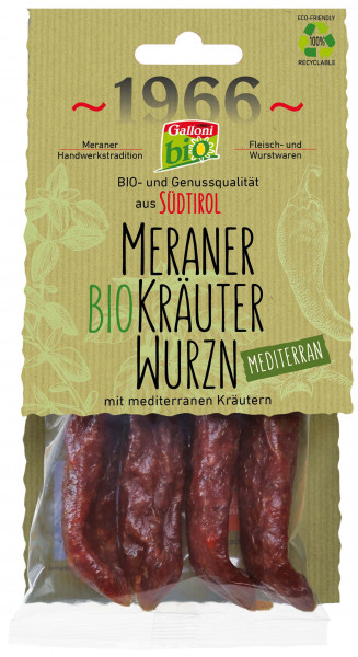 Kaminwurzen „mediterraneo“ bio - 100g - Galloni Metzgerei