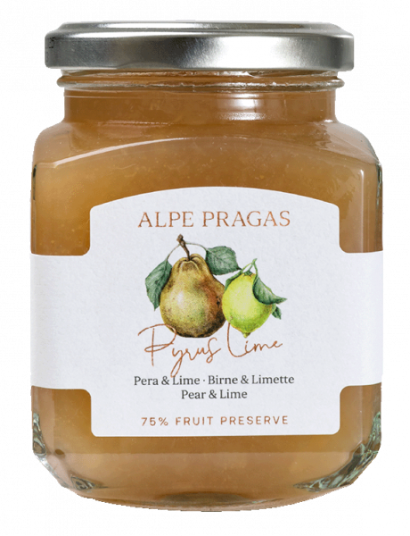Fruchtaufstrich Williamsbirne & Limette - 335g - Alpe Pragas