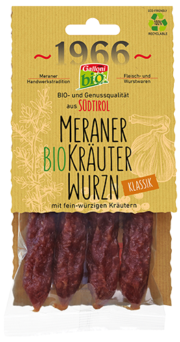 Kaminwurzen Erbe classiche Bio - 100g - Galloni Metzgerei