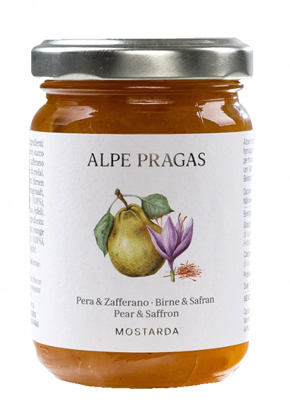 Mostarda Pera e Zafferano - 160g - Alpe Pragas