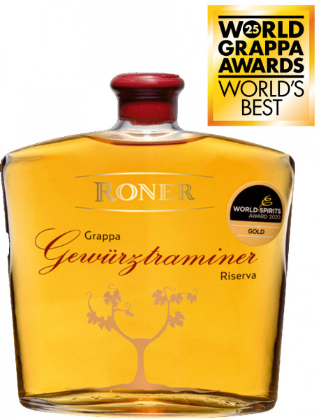 Grappa invecchiata Gewürztraminer Riserva - 0.7l - Brennerei Roner