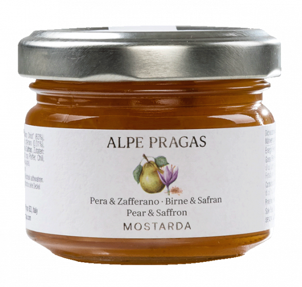 Mini-Mostarda Pera e Zafferano - 70g - Alpe Pragas
