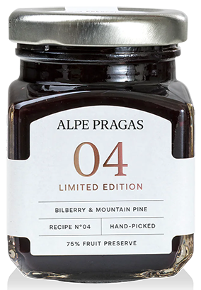 Fruchtaufstrich Wildheidelbeere & Zirbe "Limited Edition" - 220g - Alpe Pragas