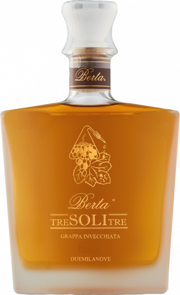 Grappa Tre Soli Tre (Nebbiolo) Berta + Karton 15 - 0.7l - Destillate Purnamh