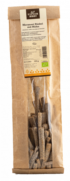 Meranesi Dinkel Mohn Bio - 100g - Ultner Brot