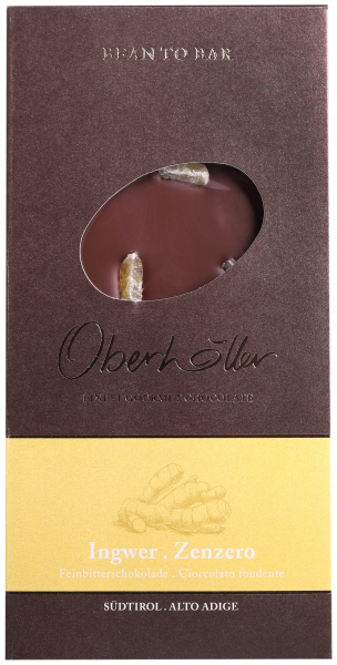 Feinbitterschokolade mit Ingwer - 100g - Oberhöller