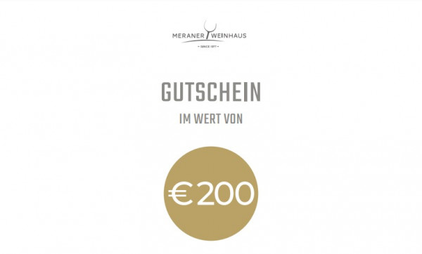 Online-Gutschein 200€ - - Meraner Weinhaus