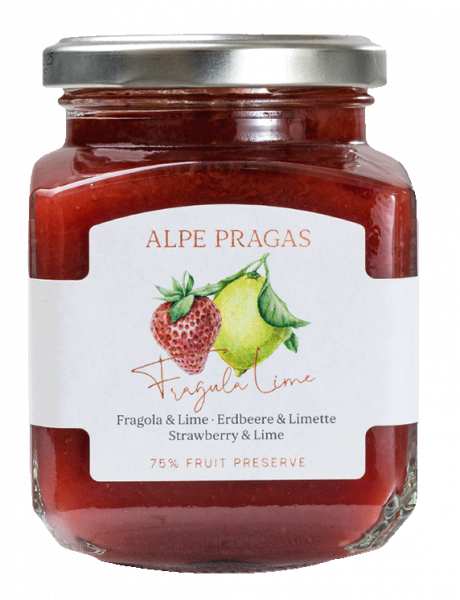 Composta di fragola e limetta - 335g - Alpe Pragas