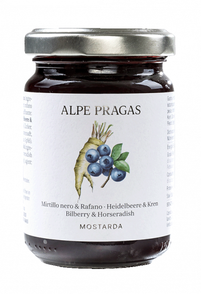 Mostarda Mirtilli e Barbaforte - 160g - Alpe Pragas