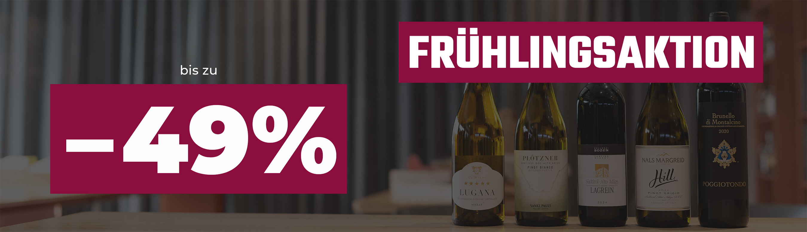 Bis zu 49% auf selektionierte Weine