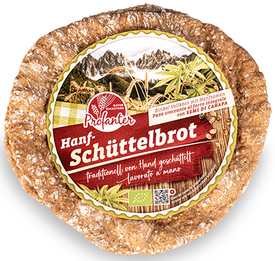 Dinkel-Vollkorn Schüttelbrot mit Hanfsamen - 230g - Profanter Natur-Backstube