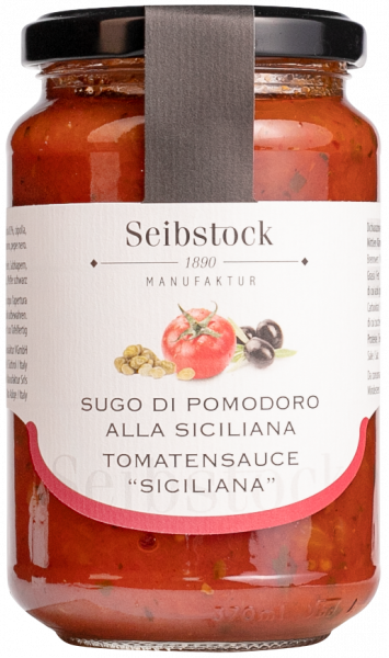 Tomatensauce Siciliana Oliven und Kapern - 350g - Seibstock Manufaktur