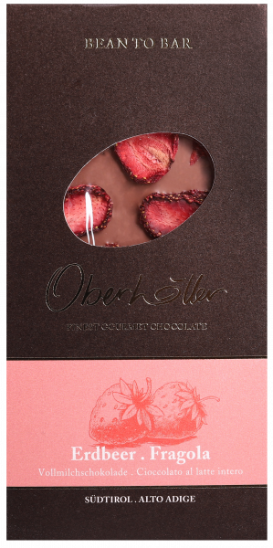 Vollmilchschokolade mit Erdbeere - 100g - Oberhöller
