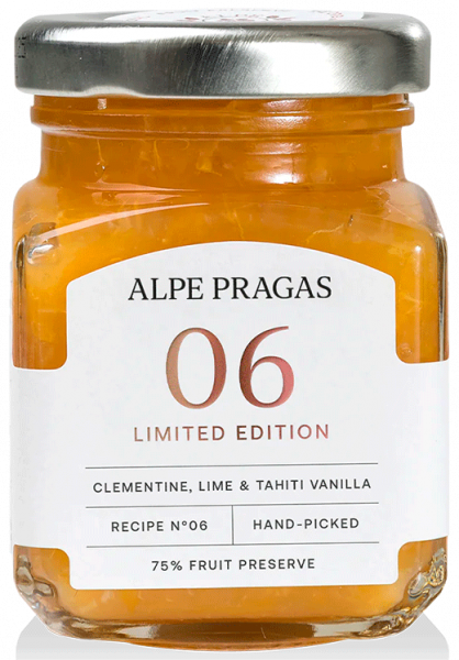 Fruchtaufstrich Clementine, Limette und Vanille aus Tahiti "Limited Edition" - 220g - Alpe Pragas