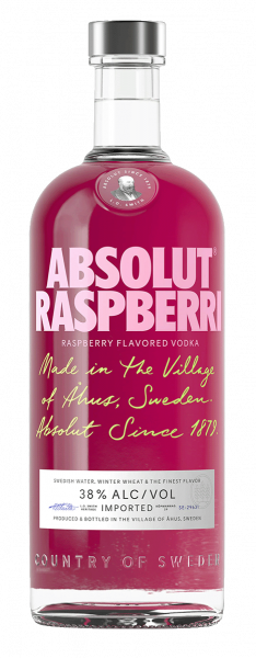 Vodka Raspberri Absolut - 1l - Destillate Purnamh