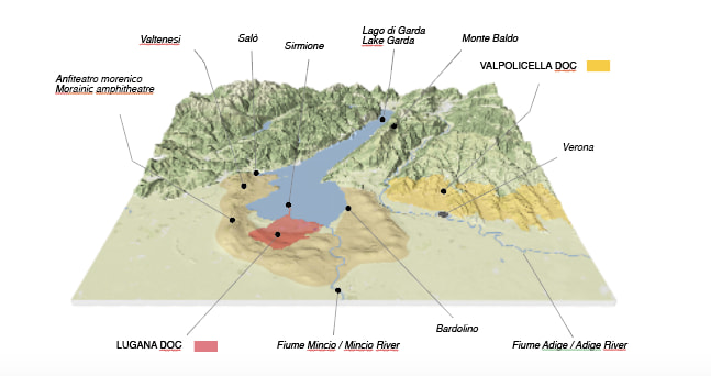 Mappa della Lugana DOC